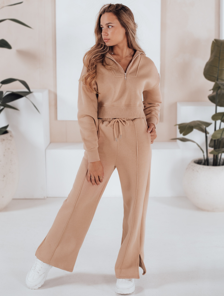 Béžová tepláková súprava MARINO AY0975 Veľkosť: S