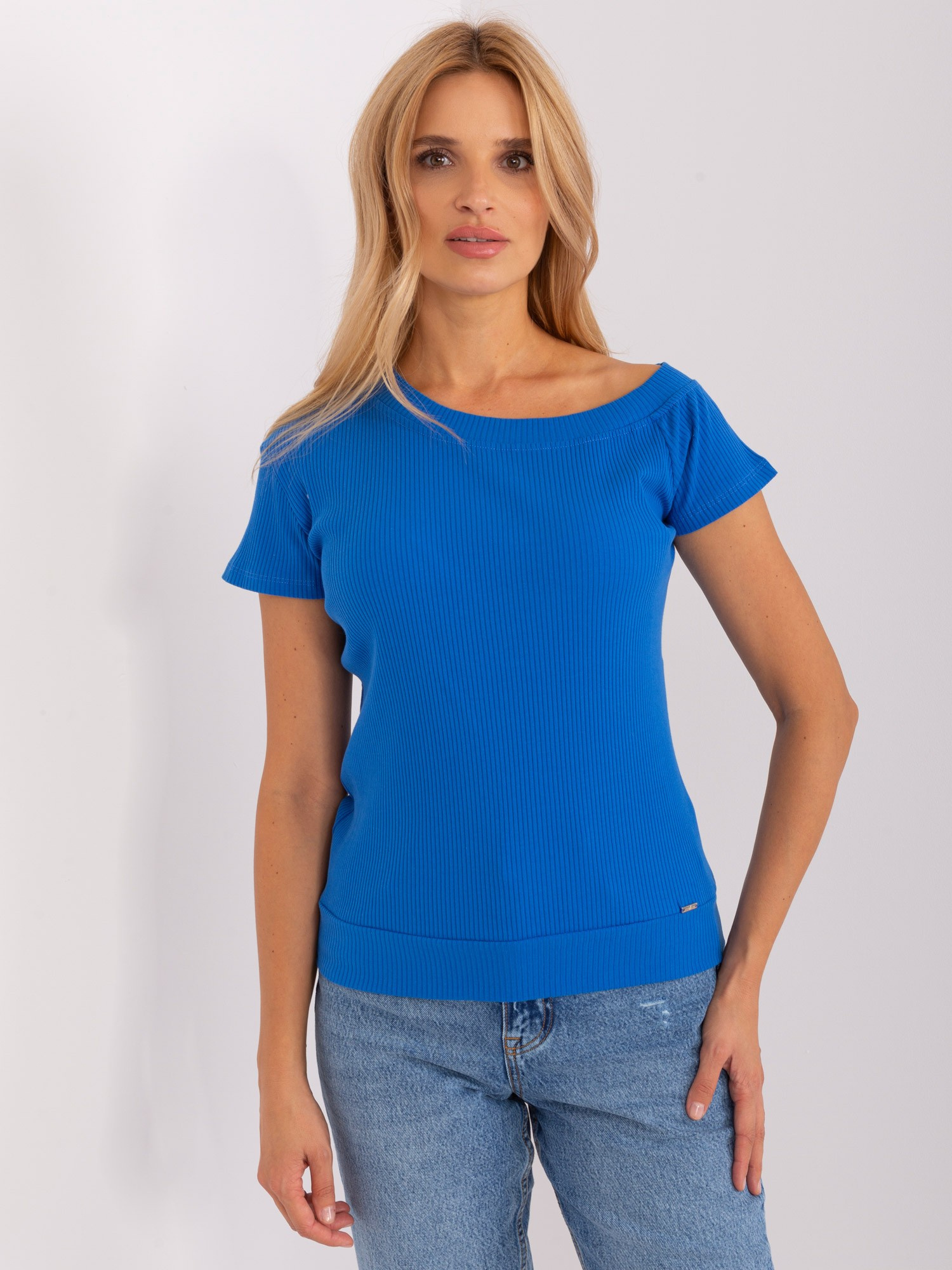 Modré tričko s krátkym rukávom -RV-BZ-8932.42-tmavo modrá Veľkosť: ONE SIZE