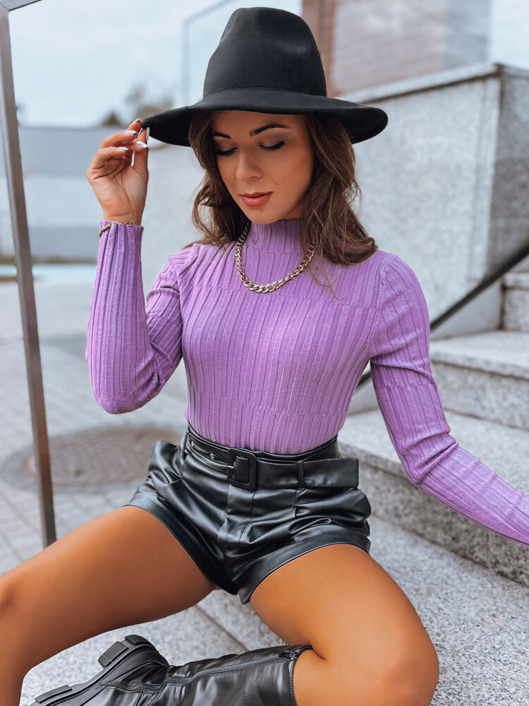 Fialový vypasovaný rolák OASIS MY2242 Veľkosť: L/XL