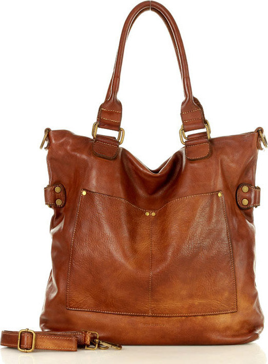 Hnedá kožená kabelka MARCO MAZZINI v7l Veľkosť: ONE SIZE