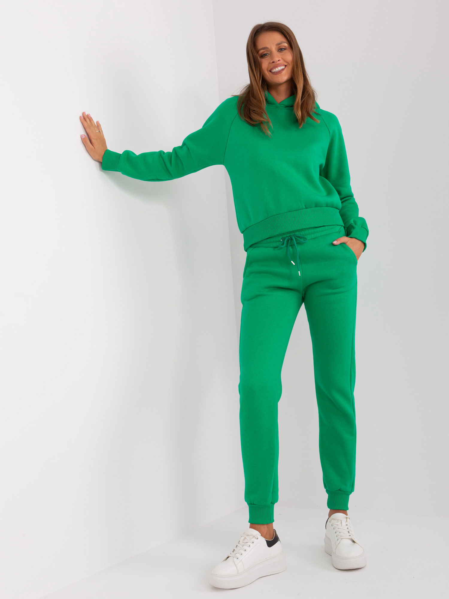 Zelená tepláková súprava s kapucňou EM-KMPL-661.10-green Veľkosť: ONE SIZE