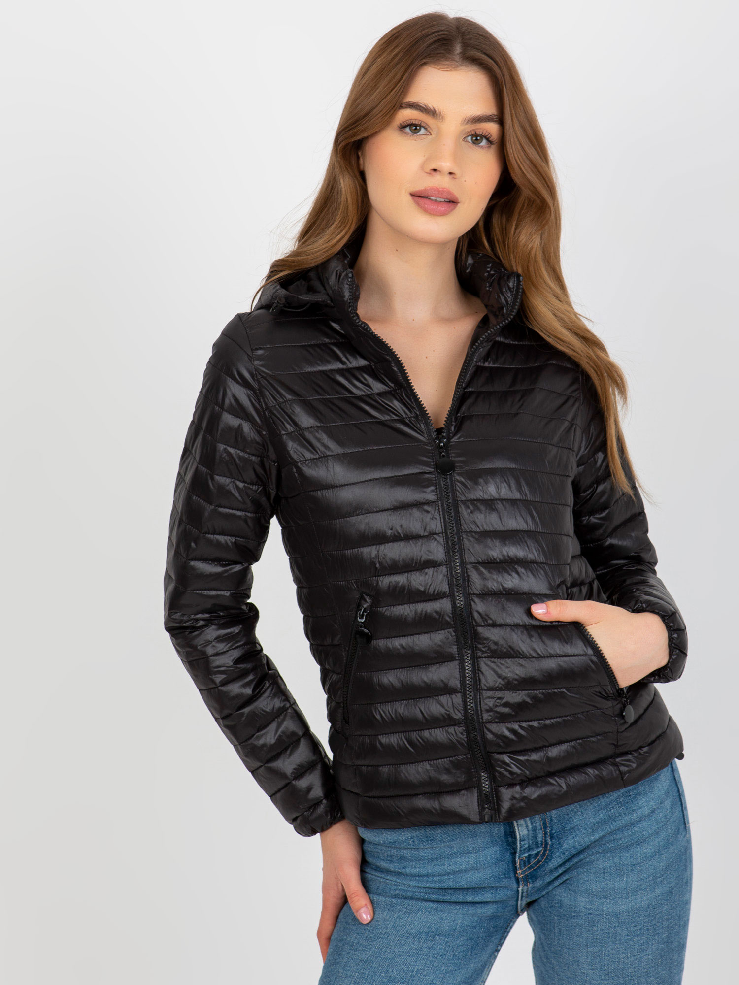Čierna prešívaná prechodná bunda NM-KR-H-1117.95P-black Veľkosť: S