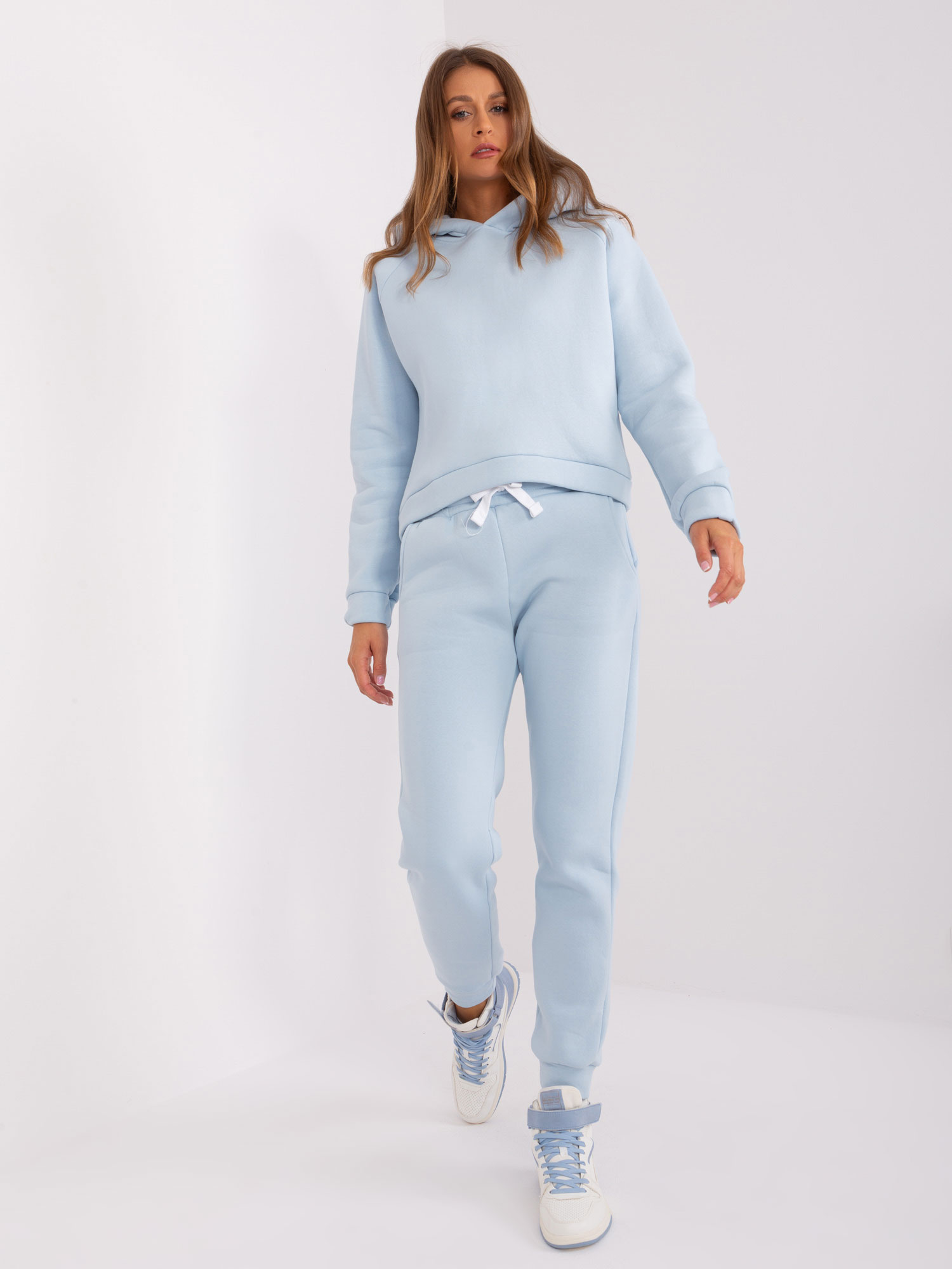 Svetlomodrá tepláková súprava s kapucňou EM-KMPL-629-1.99P-light blue Veľkosť: ONE SIZE