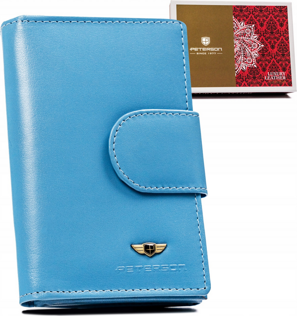 Peterson Svetlomodrá peňaženka so zapínaním Y460 [DH] PTN 70-BO Veľkosť: ONE SIZE