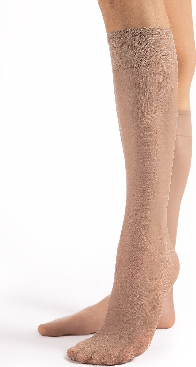 Hladké podkolienky Fiore Pola C2100 15 den Veľkosť: ONE SIZE, Barva: telová