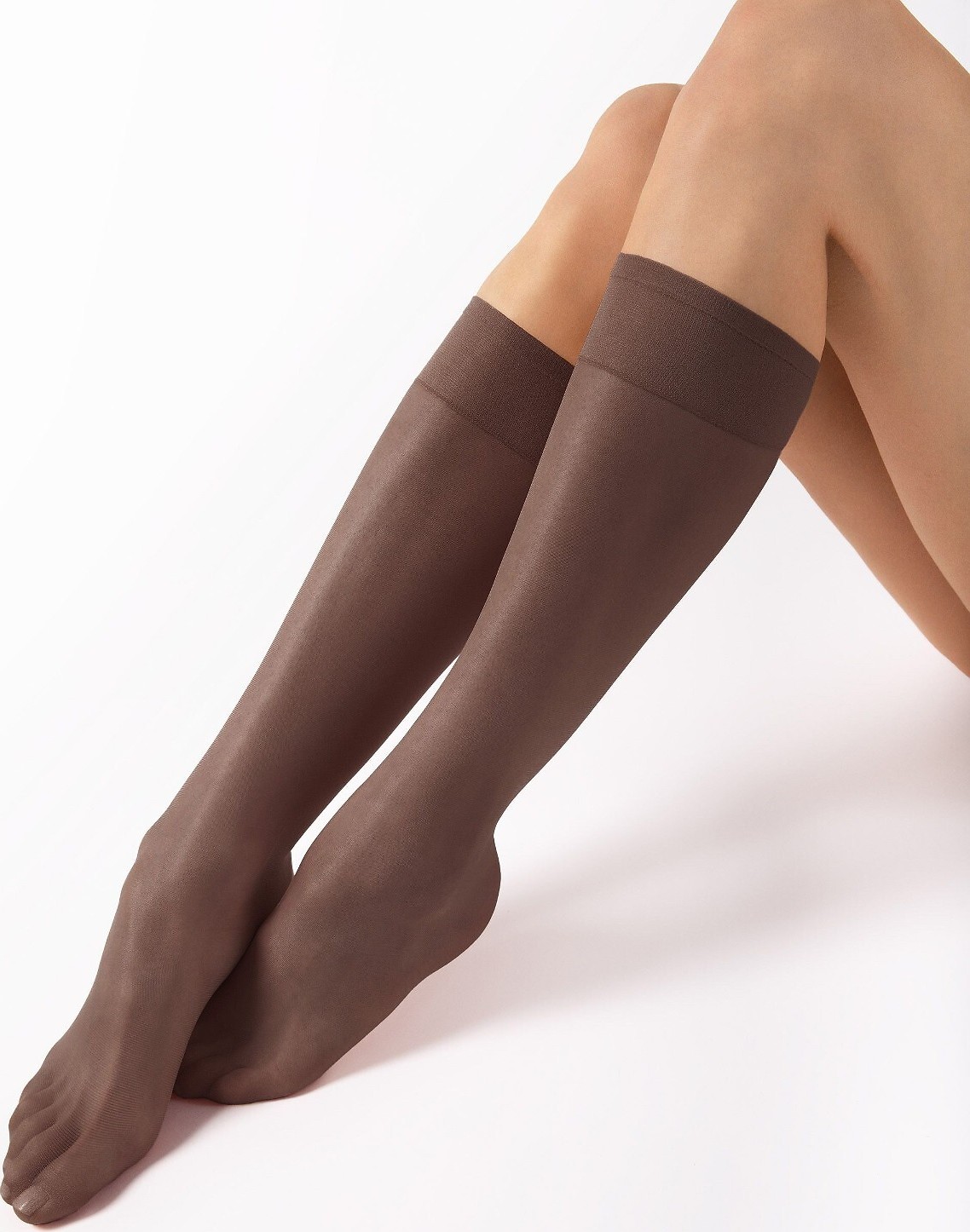 Hladké podkolienky Fiore Pola C2100 15 den Veľkosť: ONE SIZE, Barva: svetlá telová