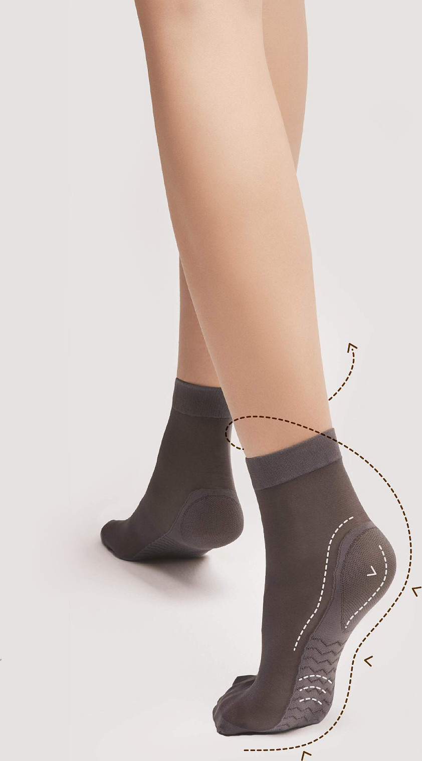 Masážne ponožky Fiore Body Care Massage M 1101 40 den Veľkosť: ONE SIZE, Barva: čierna