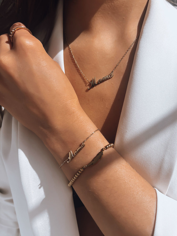 Zlatý náramok MAMA LY0056 Veľkosť: ONE SIZE