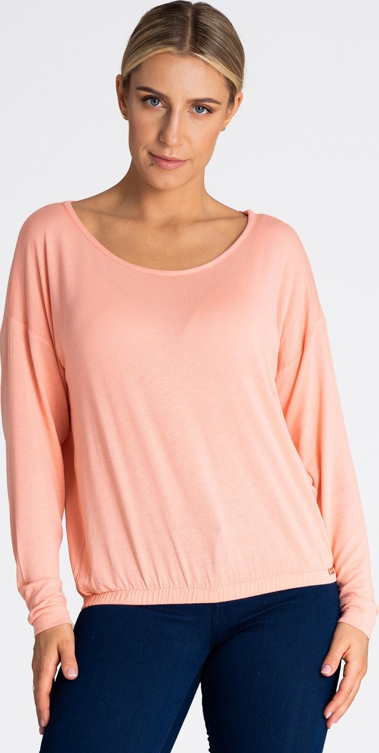 Marhuľová voľná blúzka M981 pink Veľkosť: S