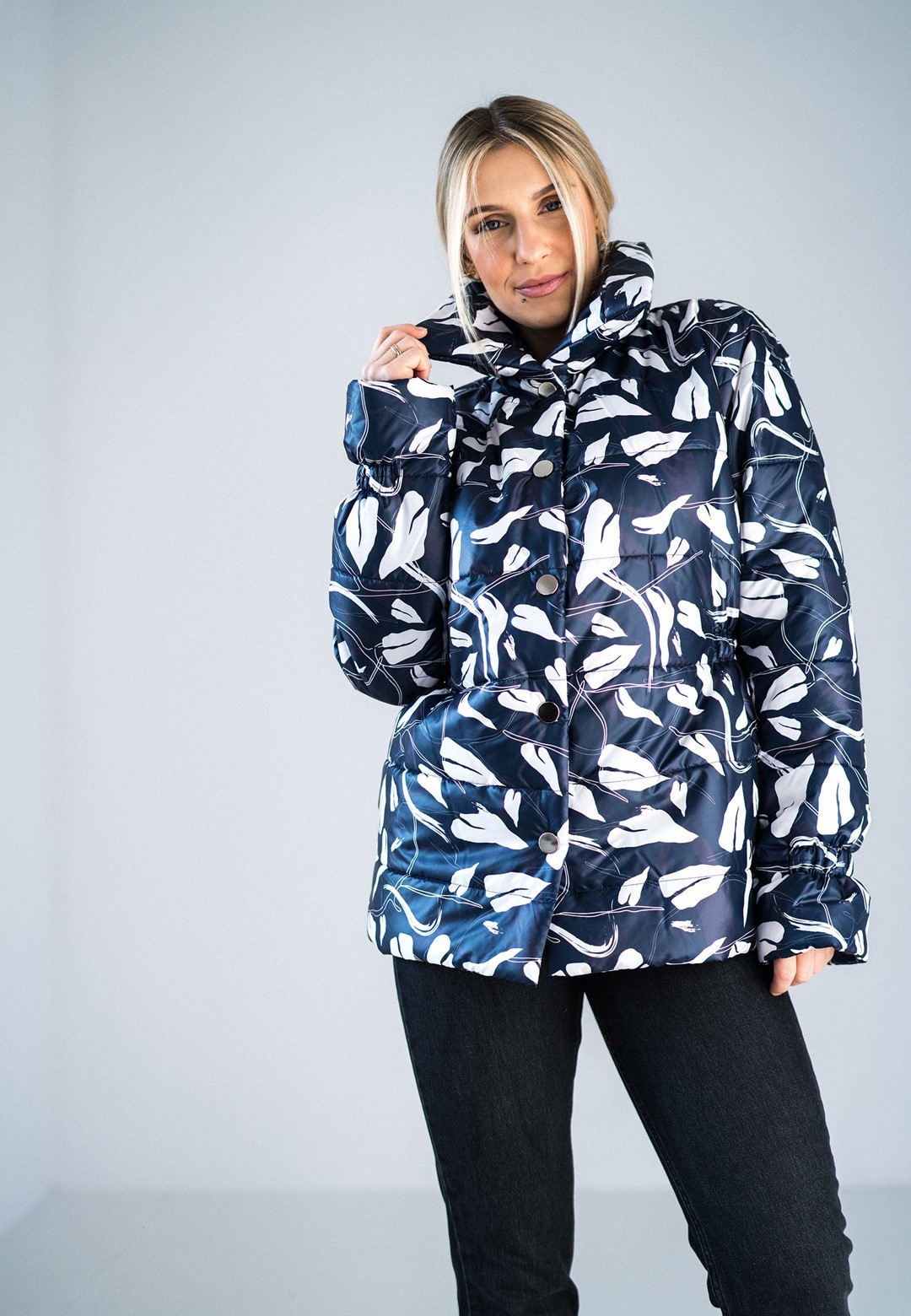 Tmavomodrá bunda so vzorom M933 Pattern 152 Veľkosť: L/XL