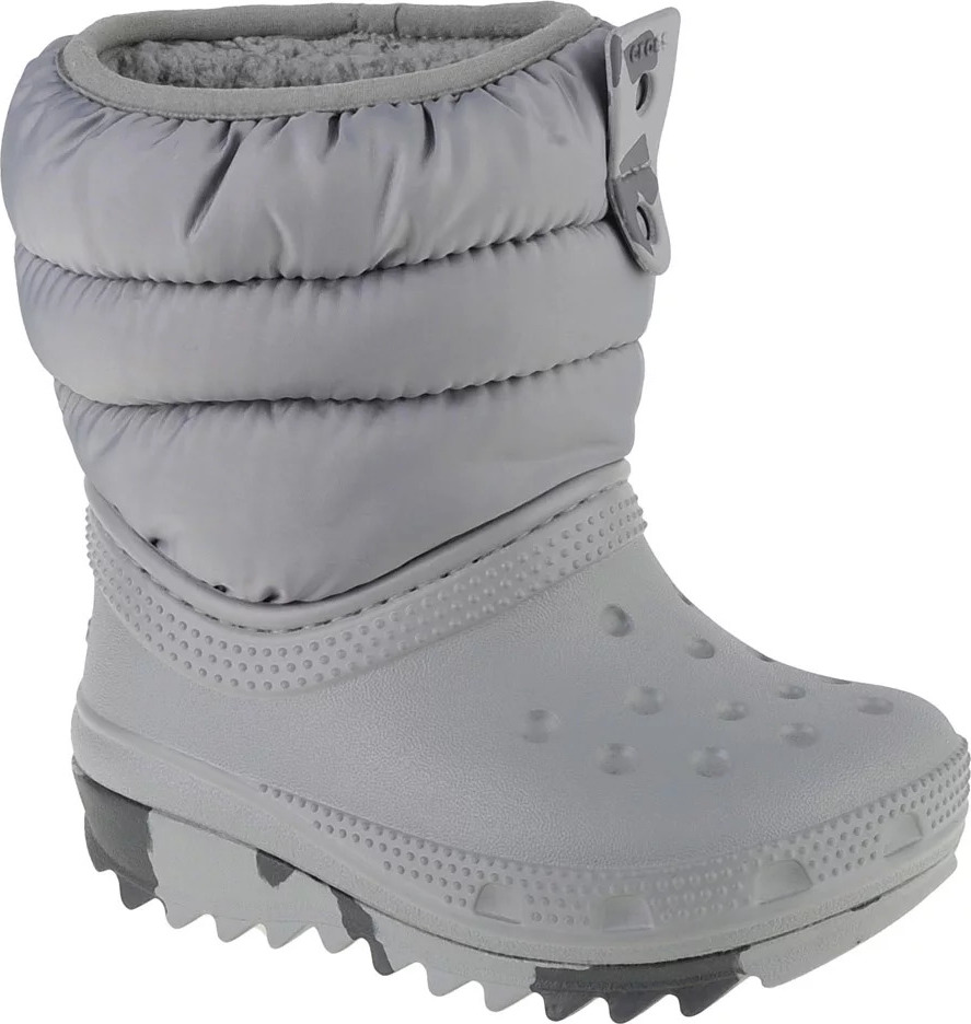 Sivé detské snehule Crocs Classic Neo Puff Boot Toddler 207683-007 Veľkosť: 19/20