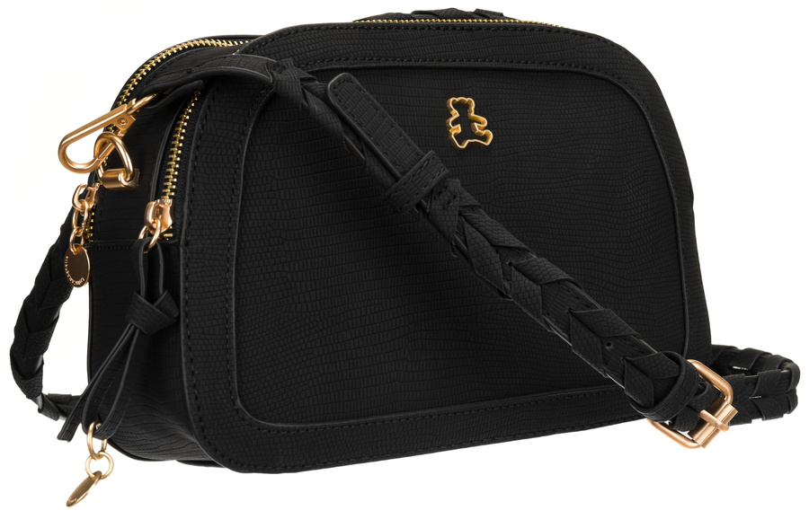 LULU CASTAGNETTE CROSSBODY S PLETENÝM POPRUHOM RITTA NOIR Veľkosť: ONE SIZE