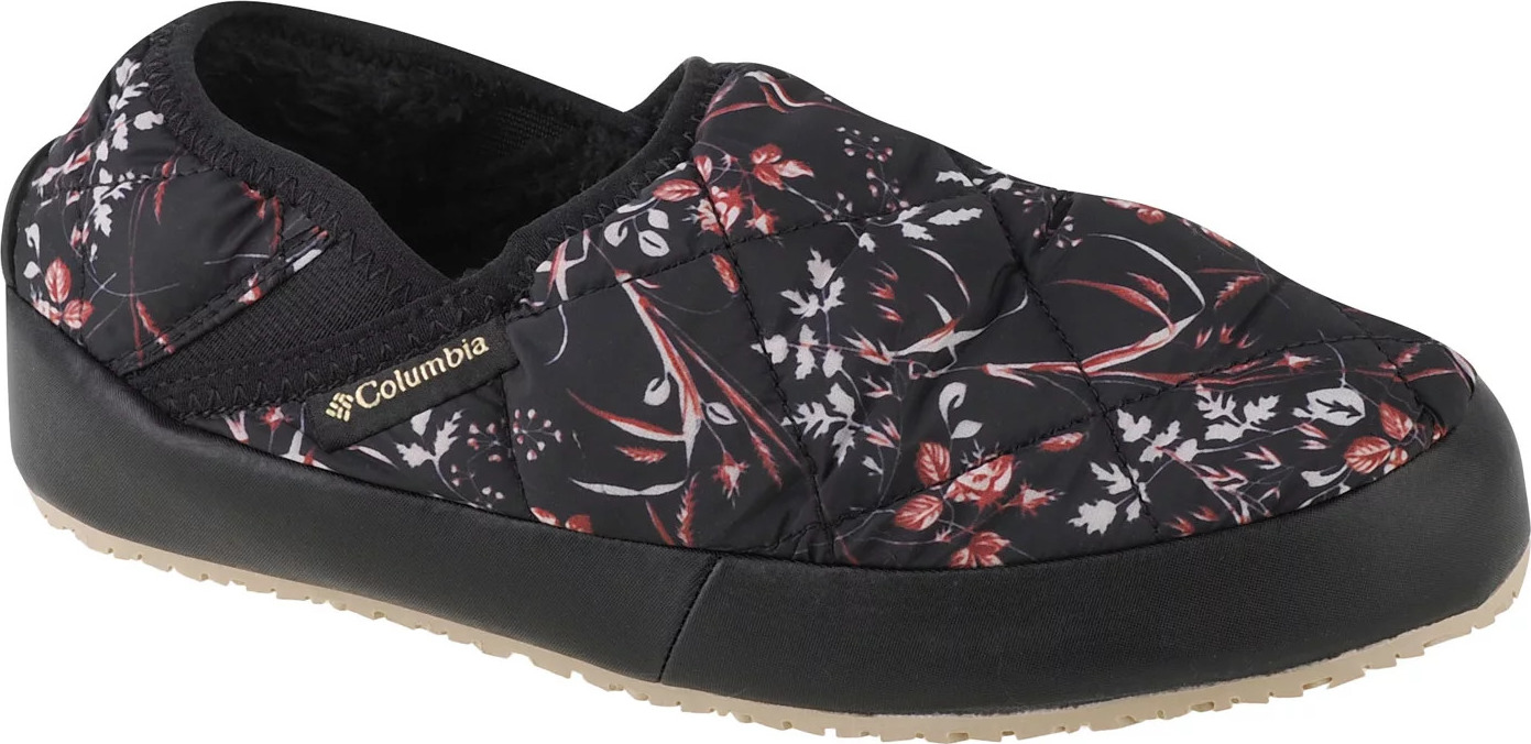 Čierne šľapky s kvetinami Columbia Autumn Lazy Bend Moc Slippers 2007311010 Veľkosť: 38