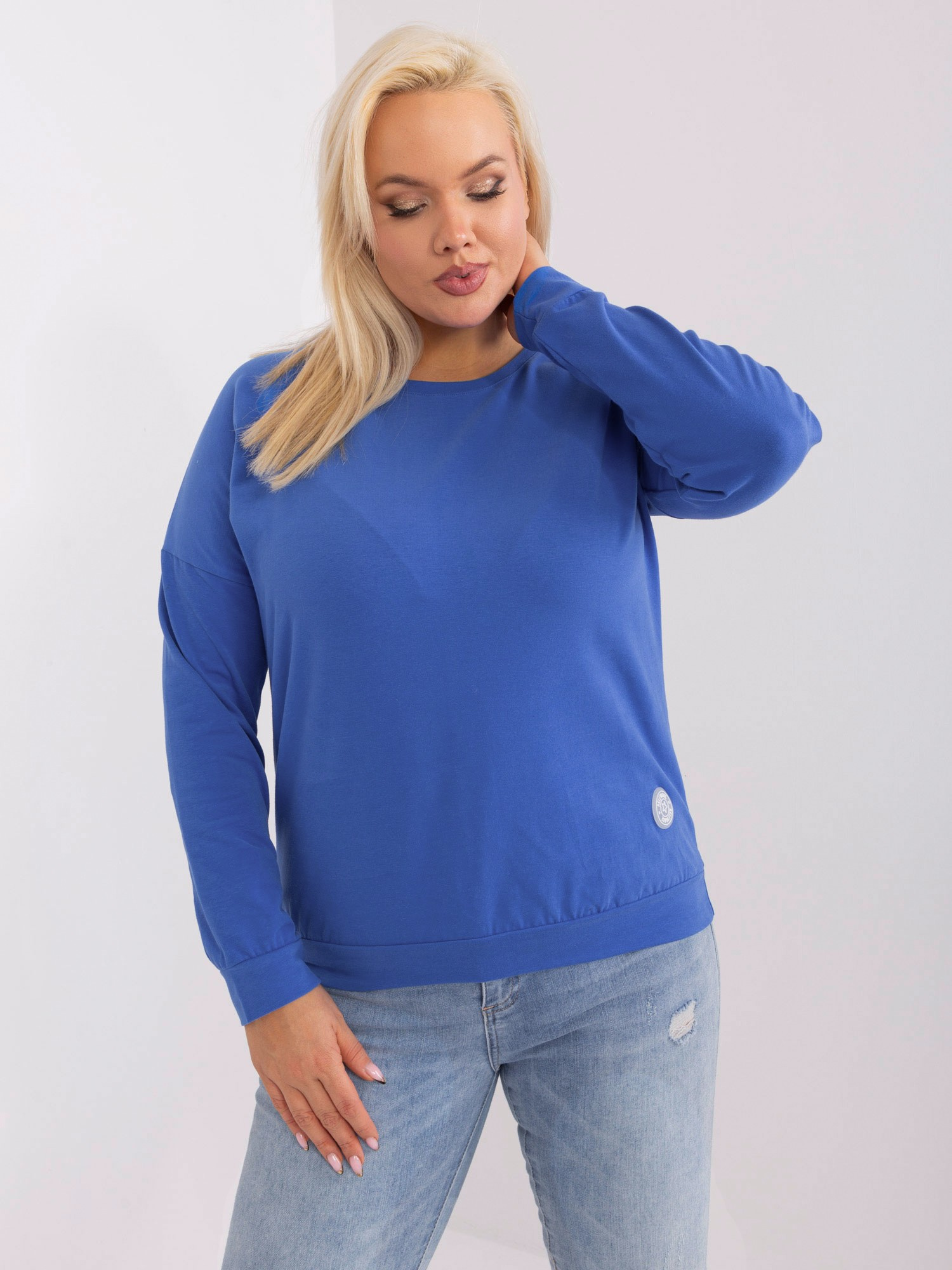 Modré jednofarebné tričko RV-BZ-9258.22-blue Veľkosť: ONE SIZE