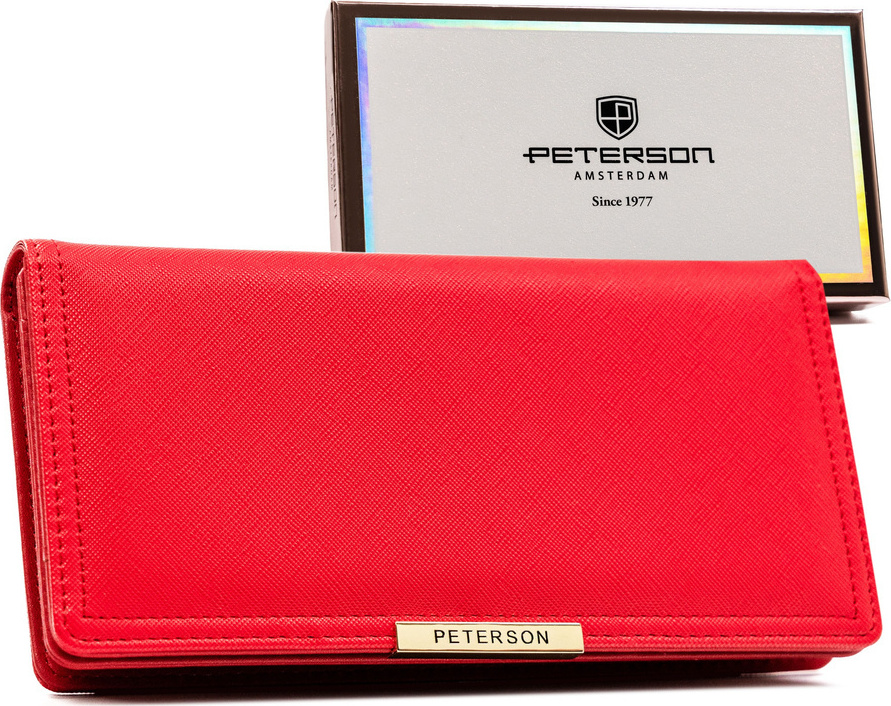 Peterson Červená veľká peňaženka Y539 [DH] PTN 005-SAF Veľkosť: ONE SIZE