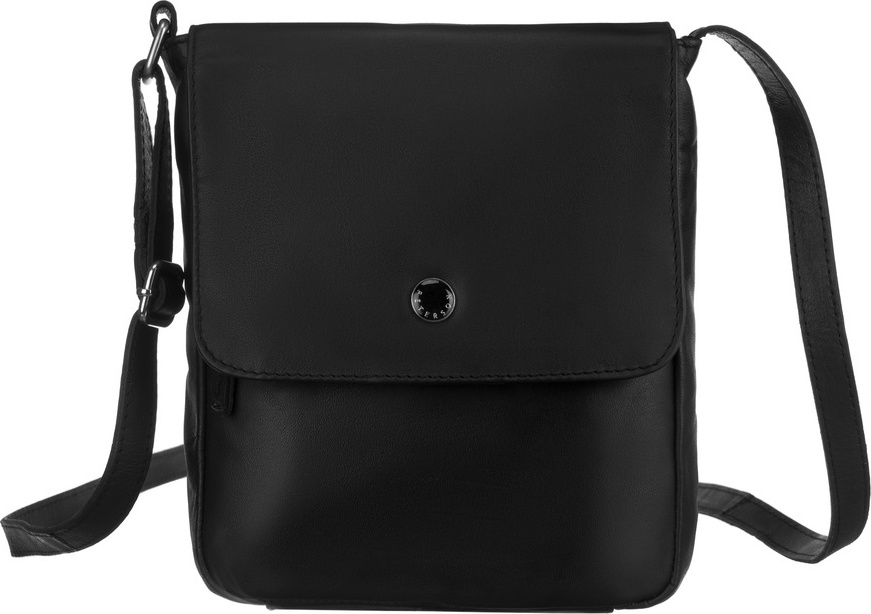 Peterson Čierna kožená messenger taška s chlopňou [DH] PTN TOR-373-SNC Veľkosť: ONE SIZE