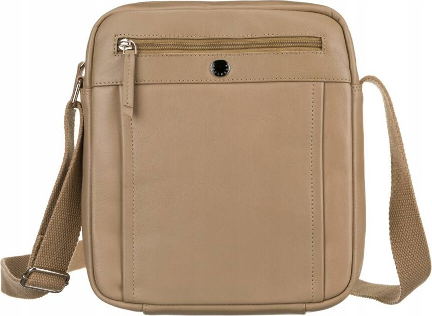 Peterson Béžová malá kožená messenger taška [DH] PTN TOR-212-SNC Veľkosť: ONE SIZE