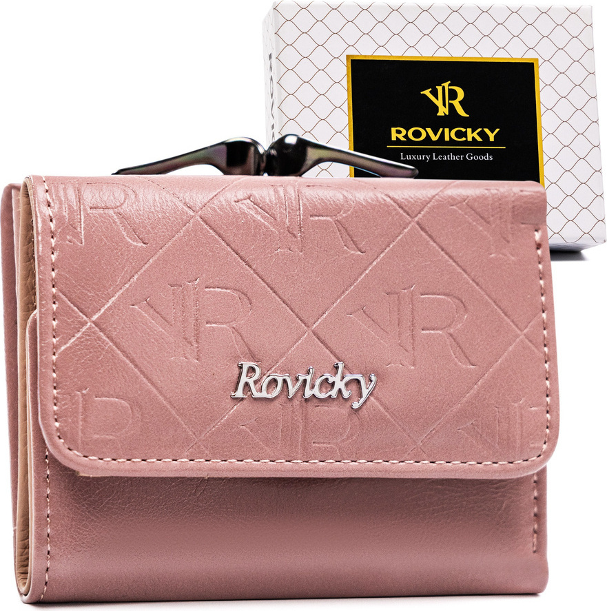 Rovicky svetloružová malá peňaženka V237 [DH] RPX-32-PMT Veľkosť: ONE SIZE