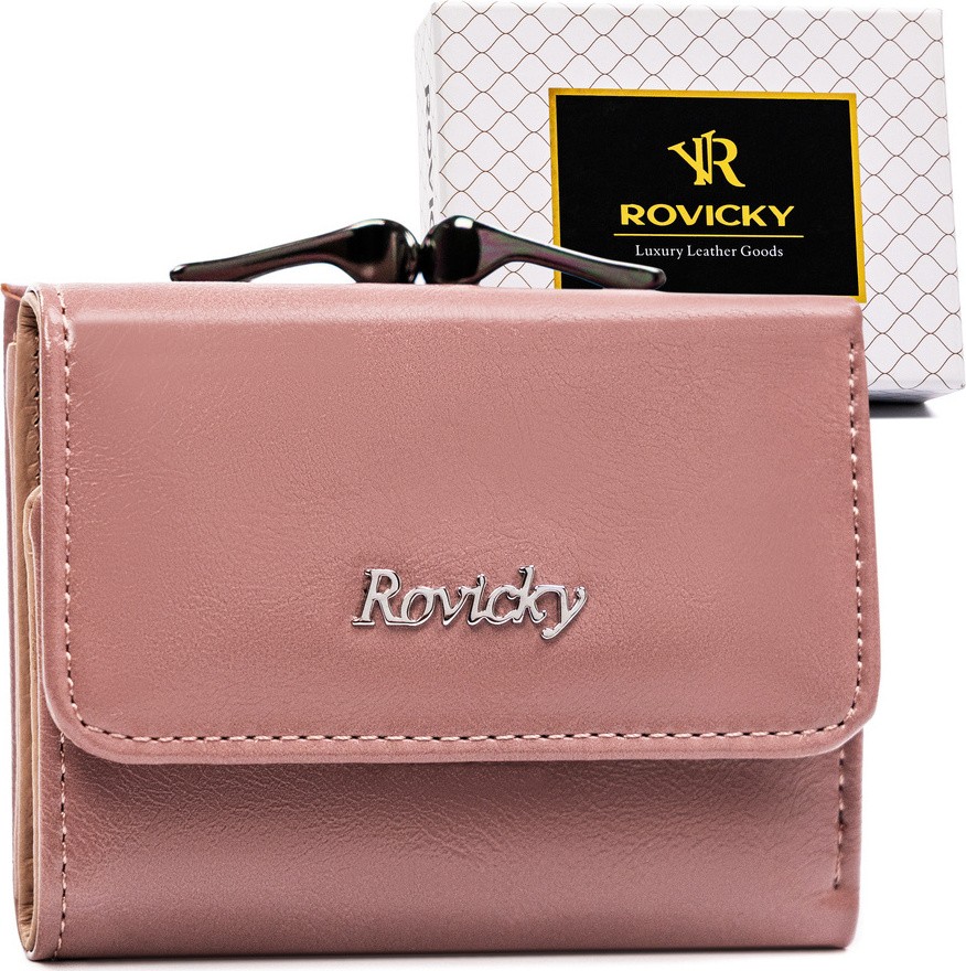 Rovicky svetloružová malá peňaženka V233 [DH] RPX-32-ML Veľkosť: ONE SIZE