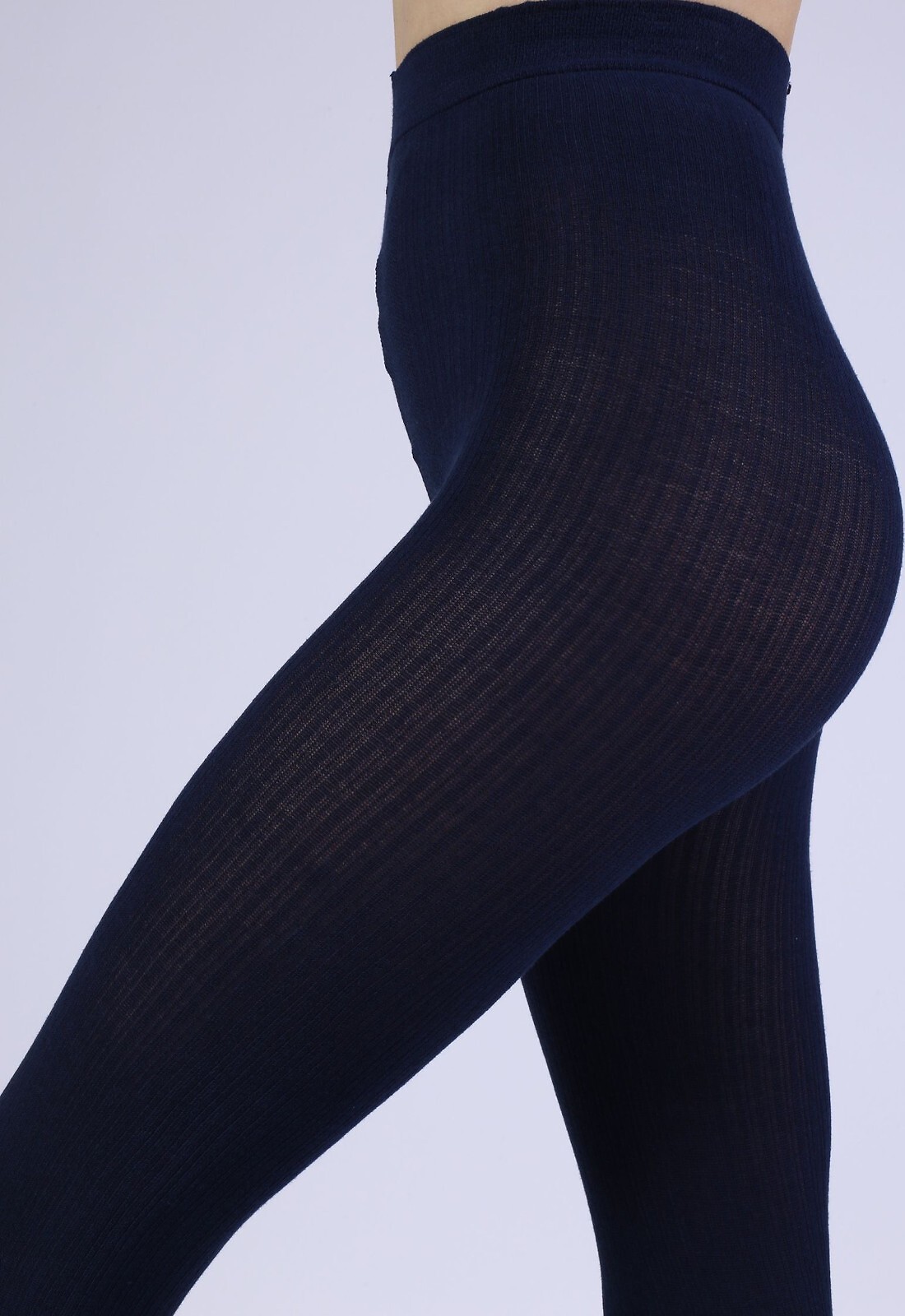 Teplé bavlnené pančuchy Knittex 12115 Agata Plus Veľkosť: L, Barva: Modrá