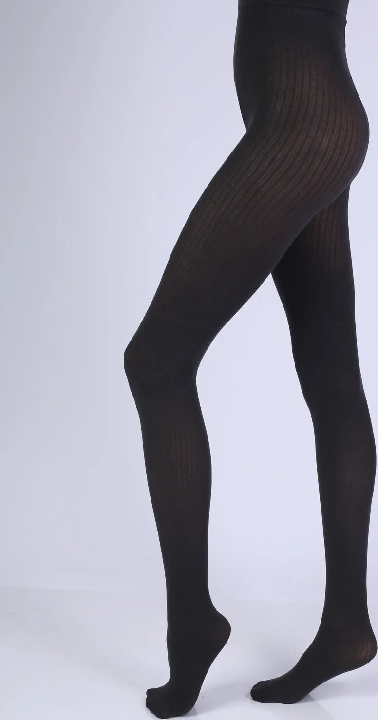 Teplé bavlnené pančuchy Knittex 12115 Agata Plus Veľkosť: XL, Barva: Antracitová