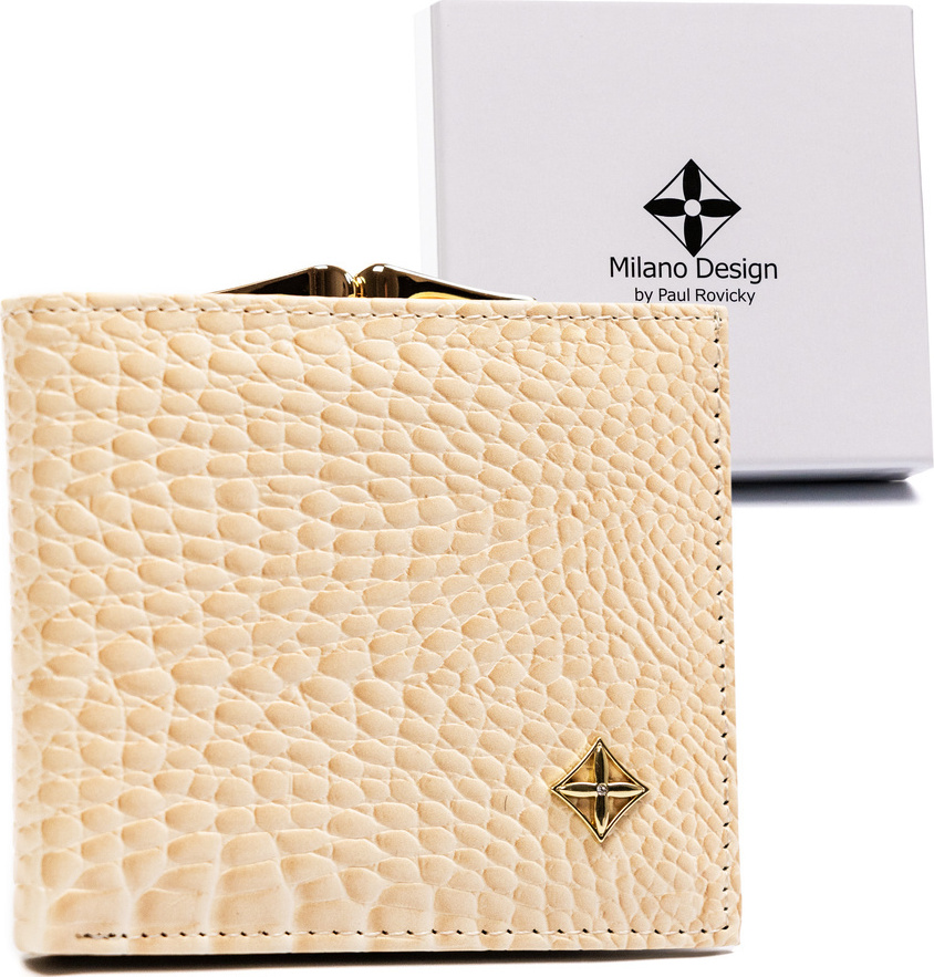 Milano Design béžová hranatá peňaženka T022 [DH] SF-1814-JM Veľkosť: ONE SIZE