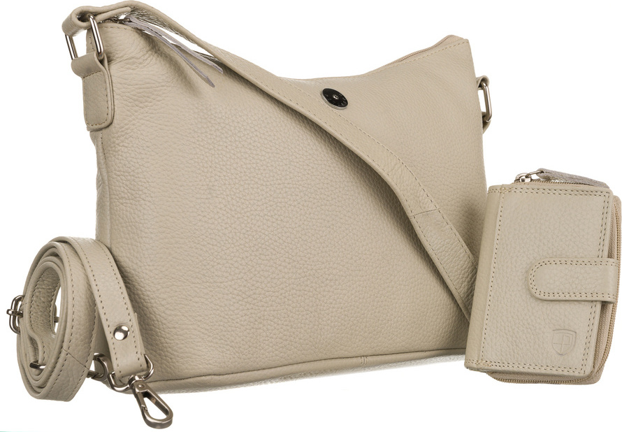 Peterson krémová kožená sada crossbody kabelky s peňaženkou [DH] PTN D73-DS Veľkosť: ONE SIZE