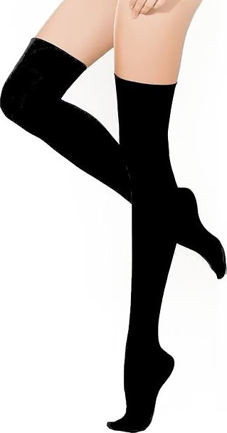 Čierne nadkolienky Gatta 3744 Parigina 300 deň Veľkosť: ONE SIZE, Barva: čierna