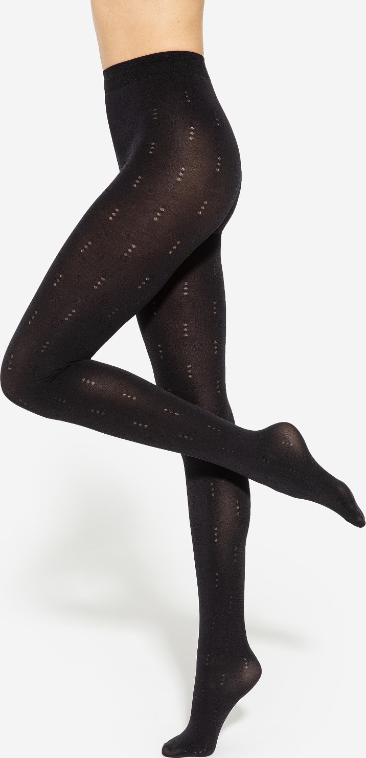 Čierne silonky so vzorom Gatta Loretta wz.147 50 deň Veľkosť: S, Barva: čierna