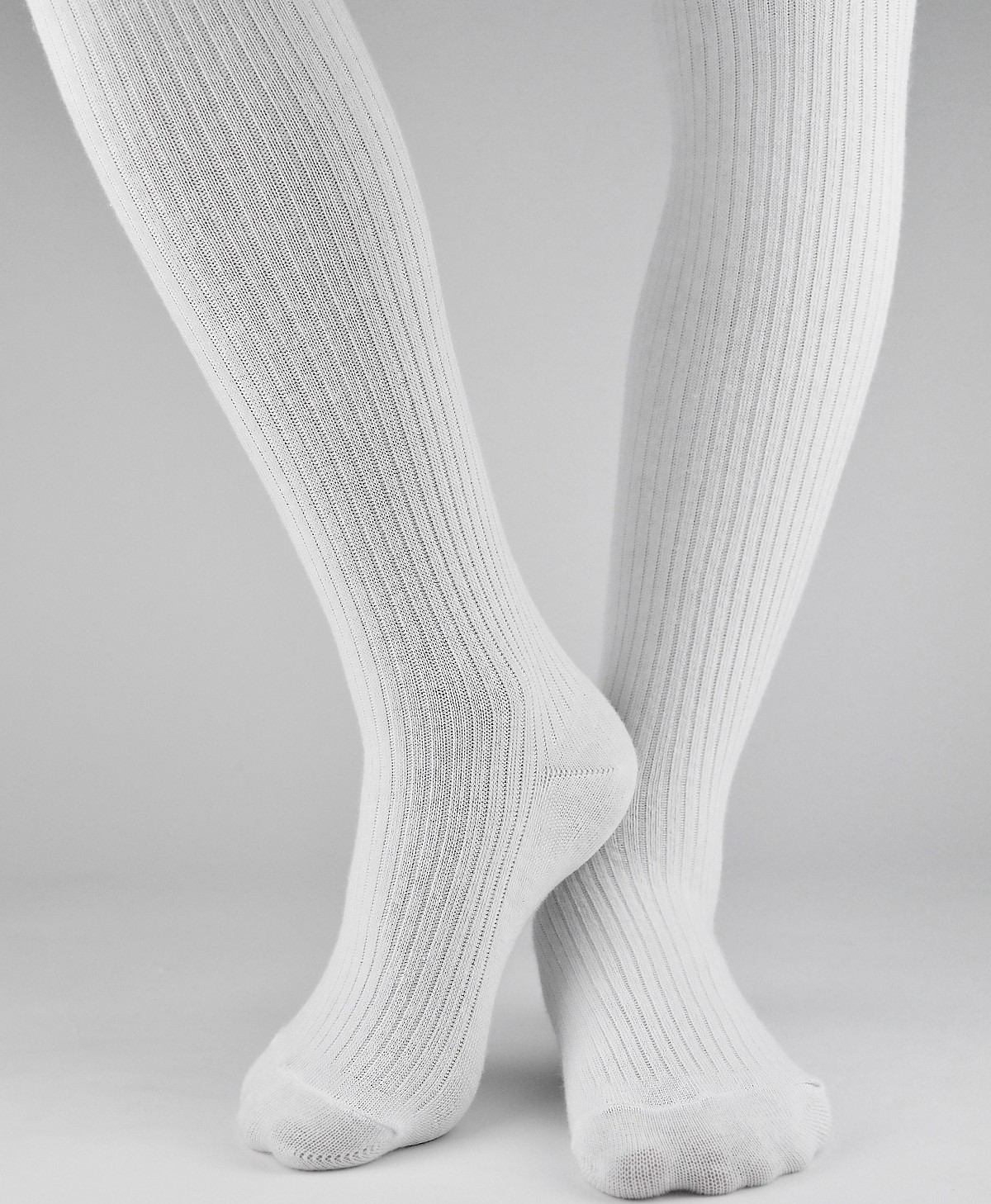 Dievčenské rebrované pančuchy Noviti RB007 Girl Prążek 56-98 Veľkosť: 80-86, Barva: biela