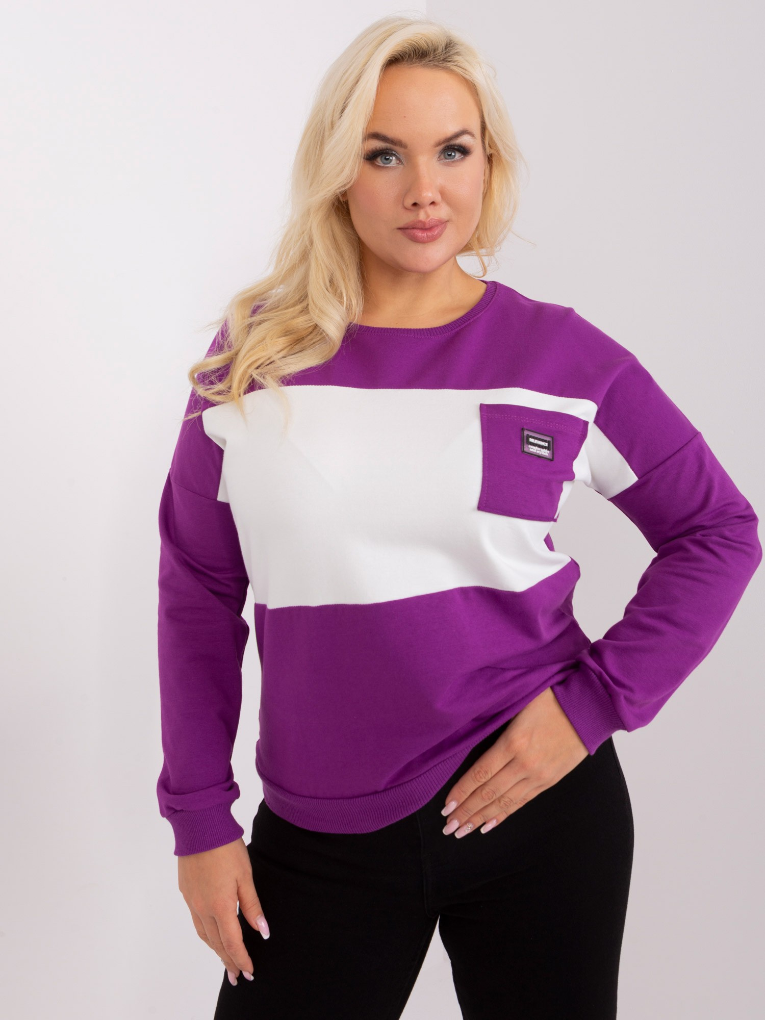 Fialové tričko s vreckom RV-BZ-9238.29-viollet Veľkosť: ONE SIZE