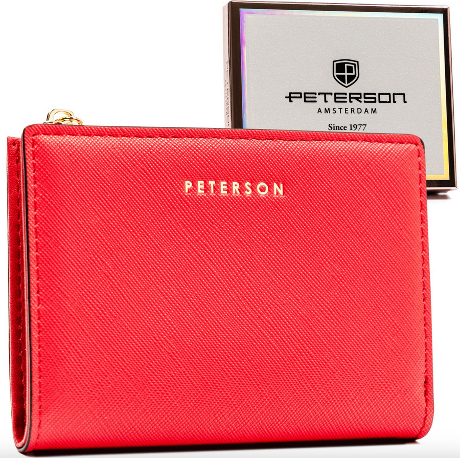 Peterson Červená malá peňaženka Y507 [DH] PTN 003-SAF Veľkosť: ONE SIZE