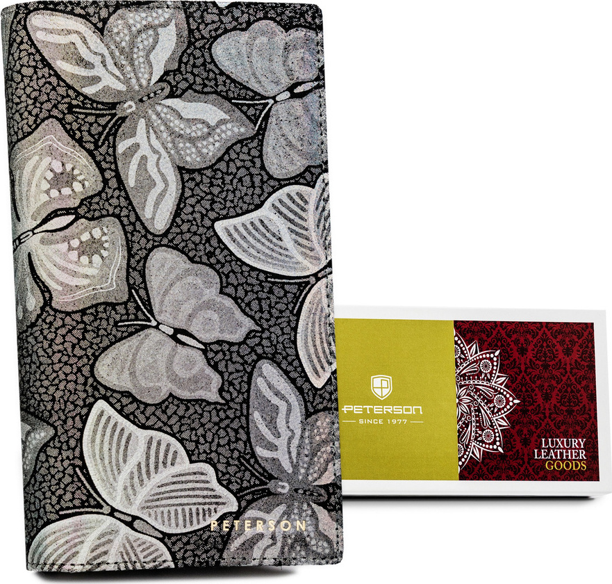Peterson Sivá holografická peňaženka na magnety Y494 [DH] PTN 421431-ONBF Veľkosť: ONE SIZE