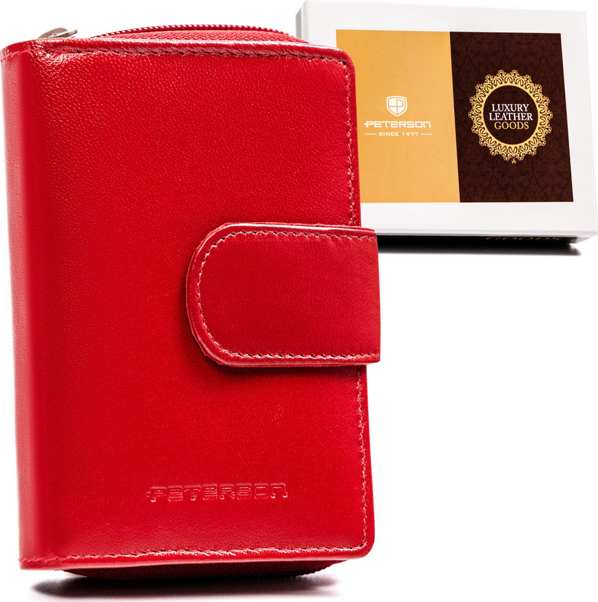 Peterson Červená stredná peňaženka Y489 [DH] PTN RD-41-GCL Veľkosť: ONE SIZE