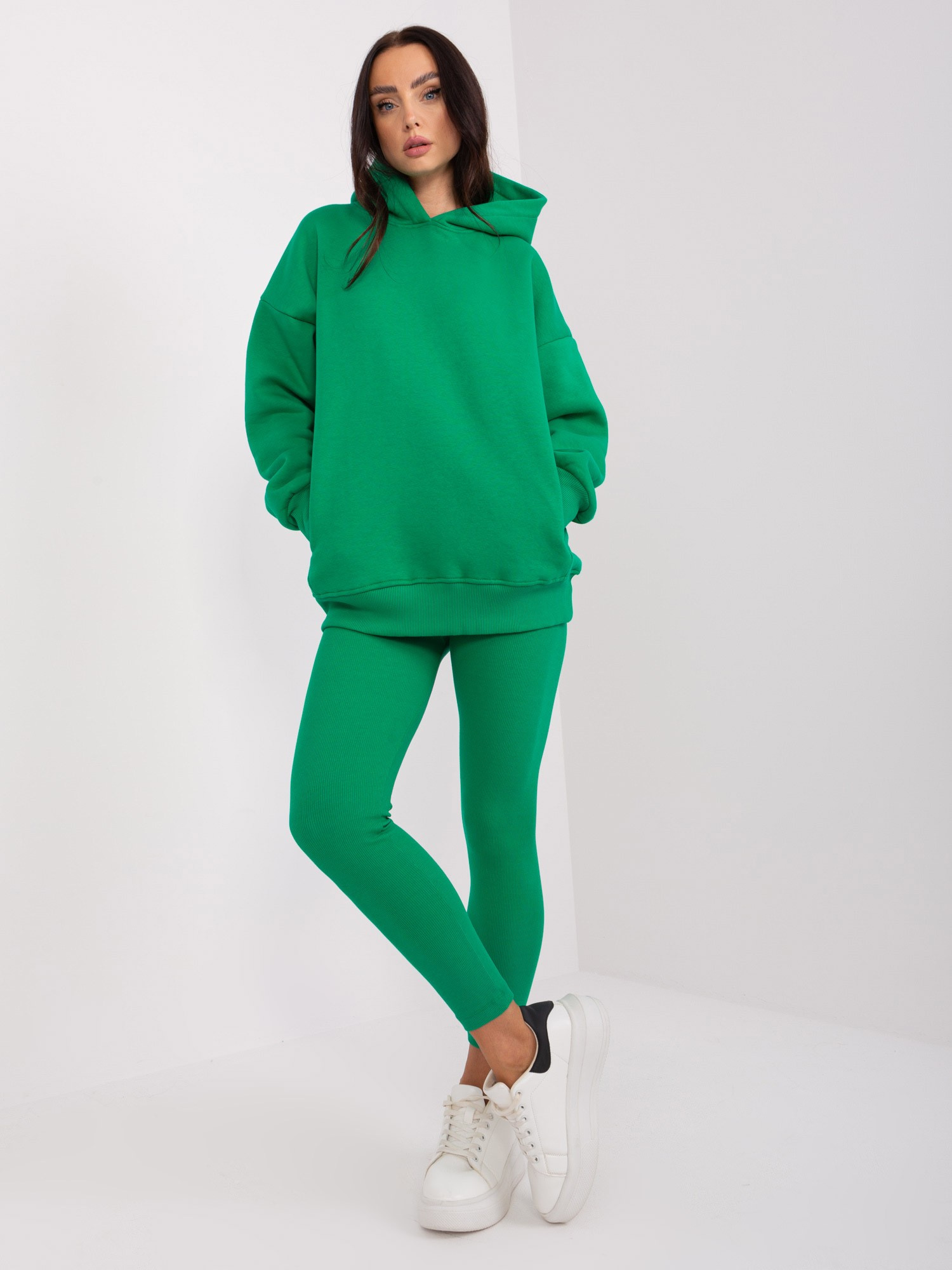 Zelený komplet legín a mikiny -RV-KMPL-9168.87-green Veľkosť: S/M