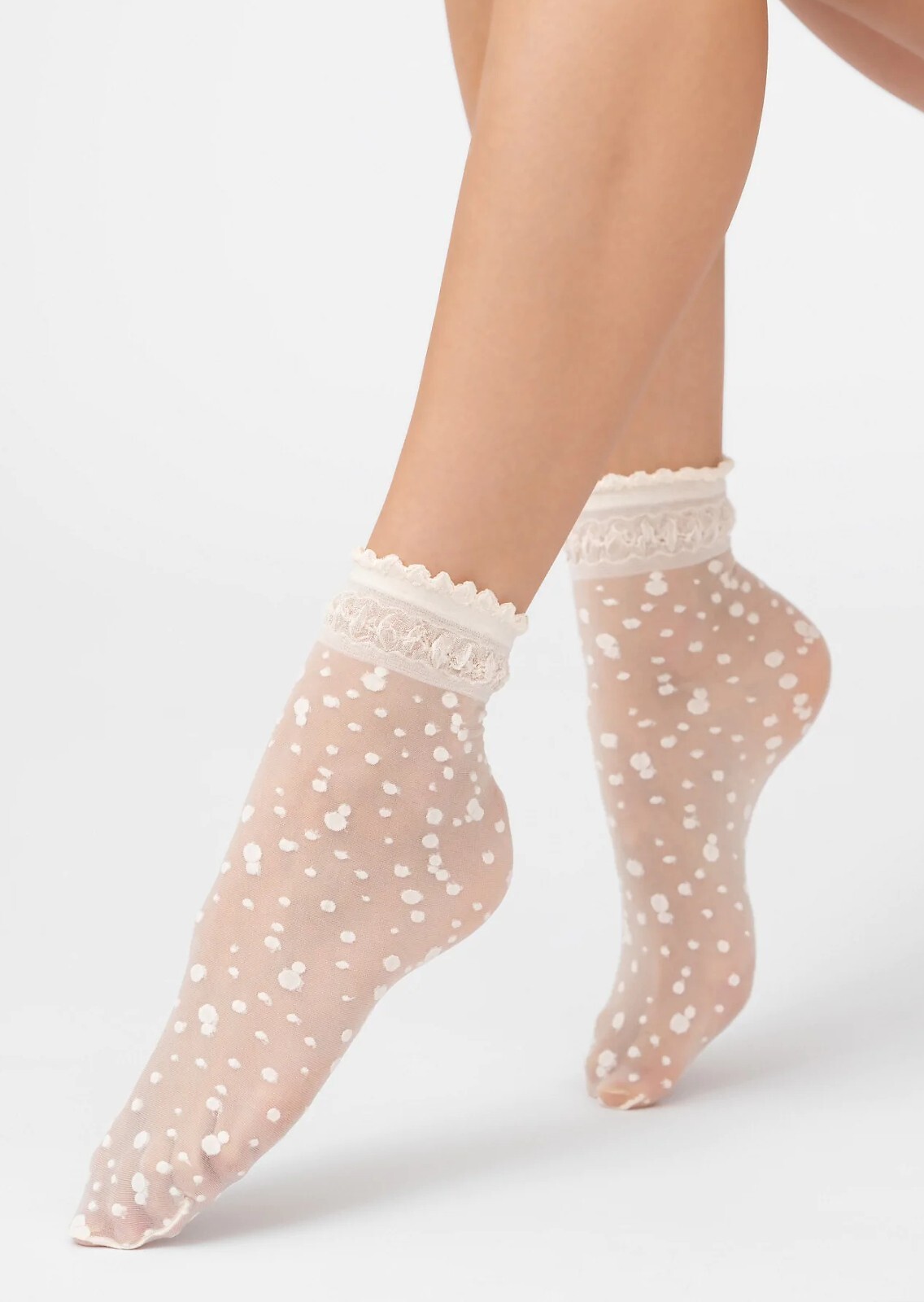 Silonkové ponožky Veneziana Elvira Veľkosť: ONE SIZE, Barva: krémová