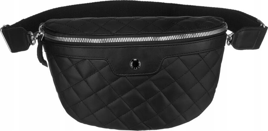 Peterson Čierna kožená prešívaná ľadvinka [DH] PTN NER-376-SNC Veľkosť: ONE SIZE