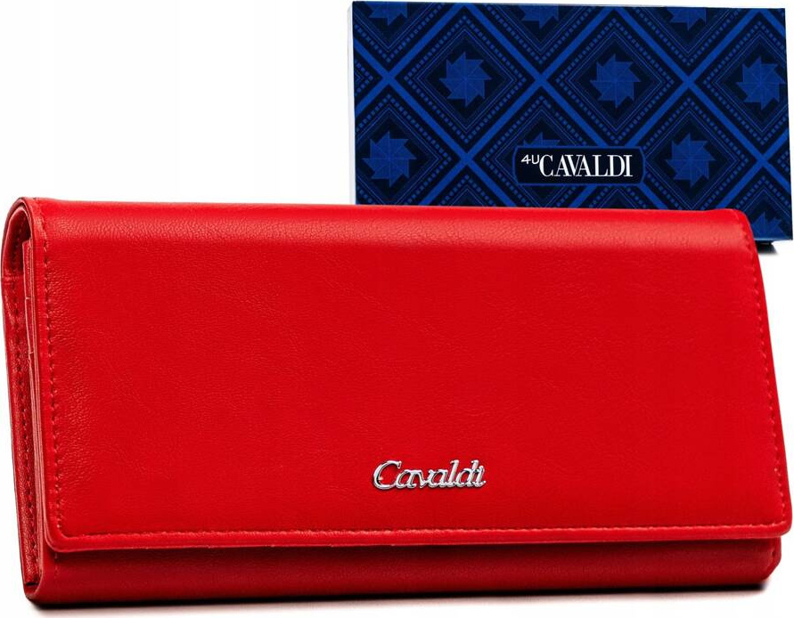 4U Cavaldi Červená hladká peňaženka M611 [DH] GD24-DNM Veľkosť: ONE SIZE