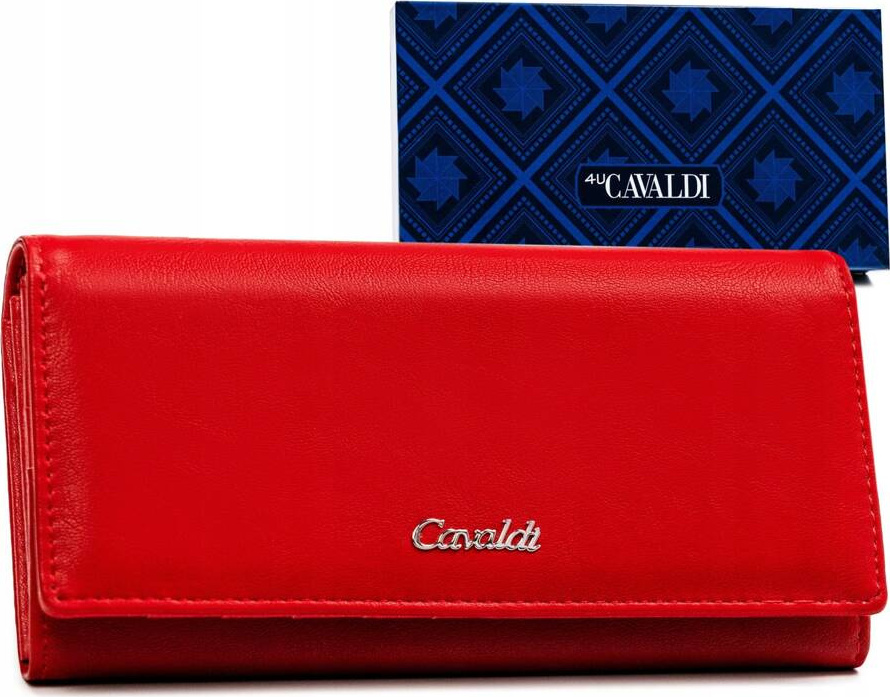 4U Cavaldi Červená hladká peňaženka M604 [DH] GD27-DNM Veľkosť: ONE SIZE