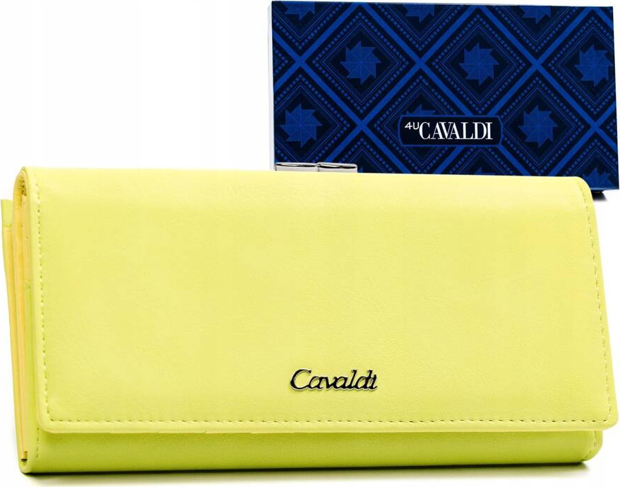 4U Cavaldi Limetková hladká peňaženka so zapínaním na háčik M600 [DH] GD24-FO-DNM Veľkosť: ONE SIZE