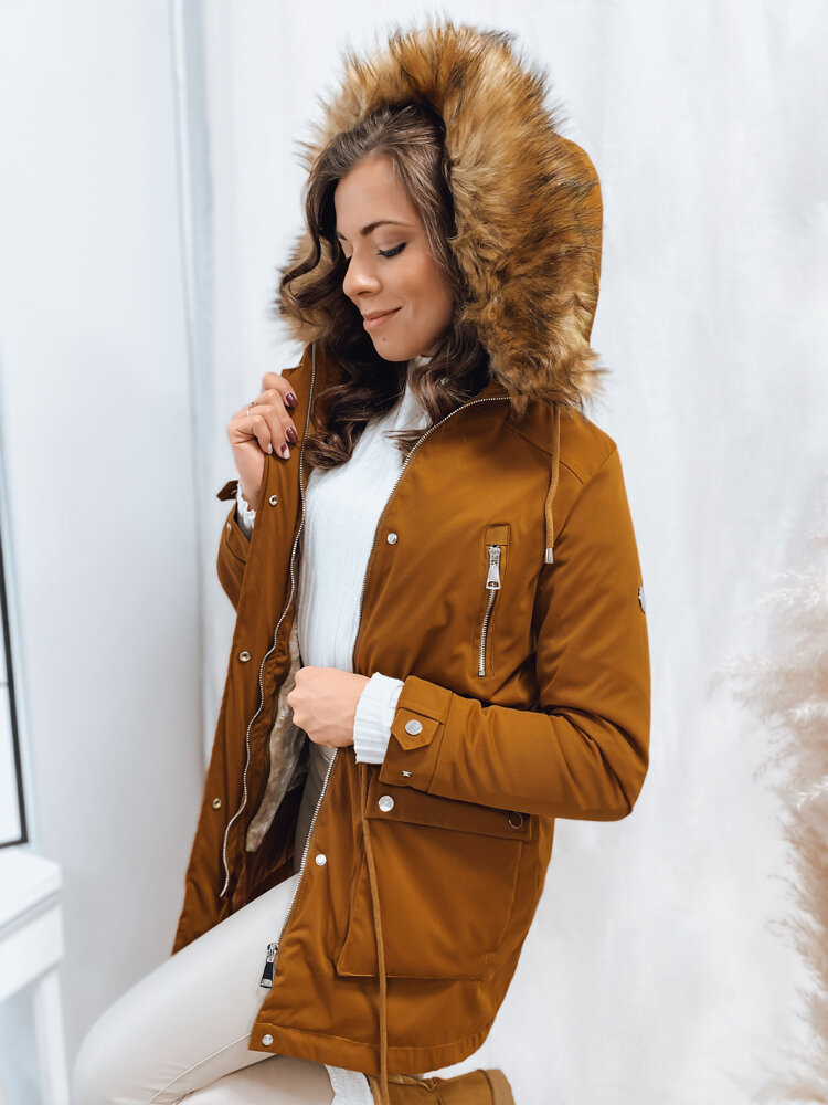 Hnedá zateplená parka STELLA TY3182 Veľkosť: M