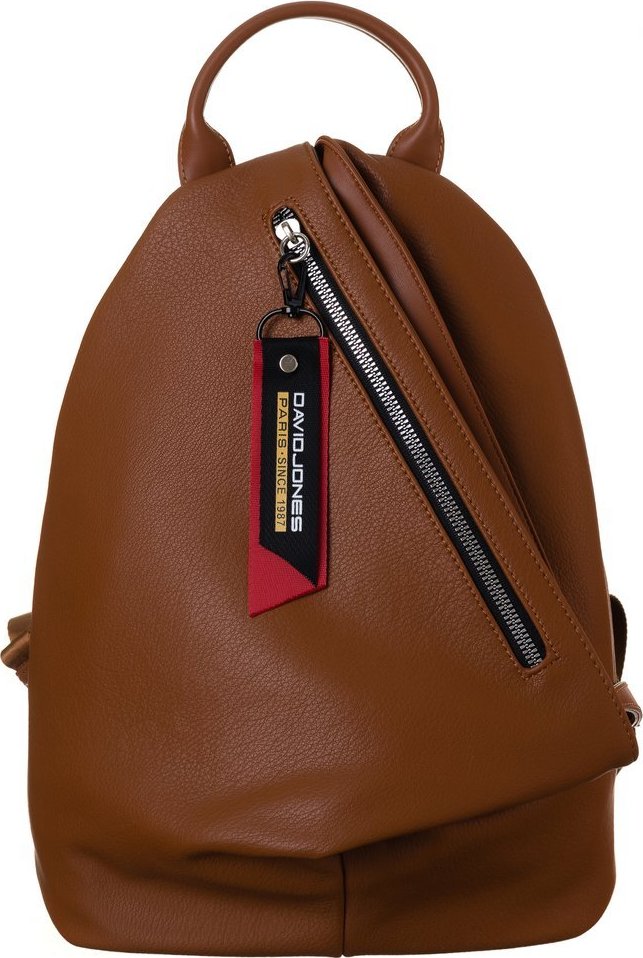 David Jones Hnedý trojuholníkový batoh CM6008 COGNAC Veľkosť: ONE SIZE