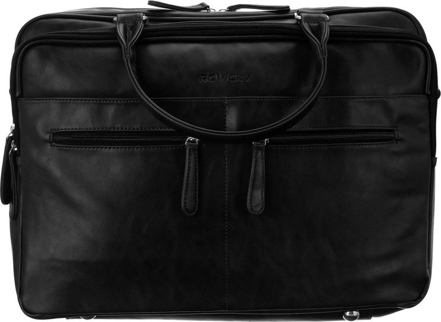 Badura Čierna kožená taška na notebook LAP-5682-B-COM BLACK Veľkosť: ONE SIZE