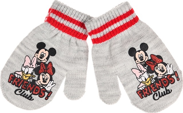 Minnie Mouse svetlosivé palčiakové rukavice Veľkosť: ONE SIZE