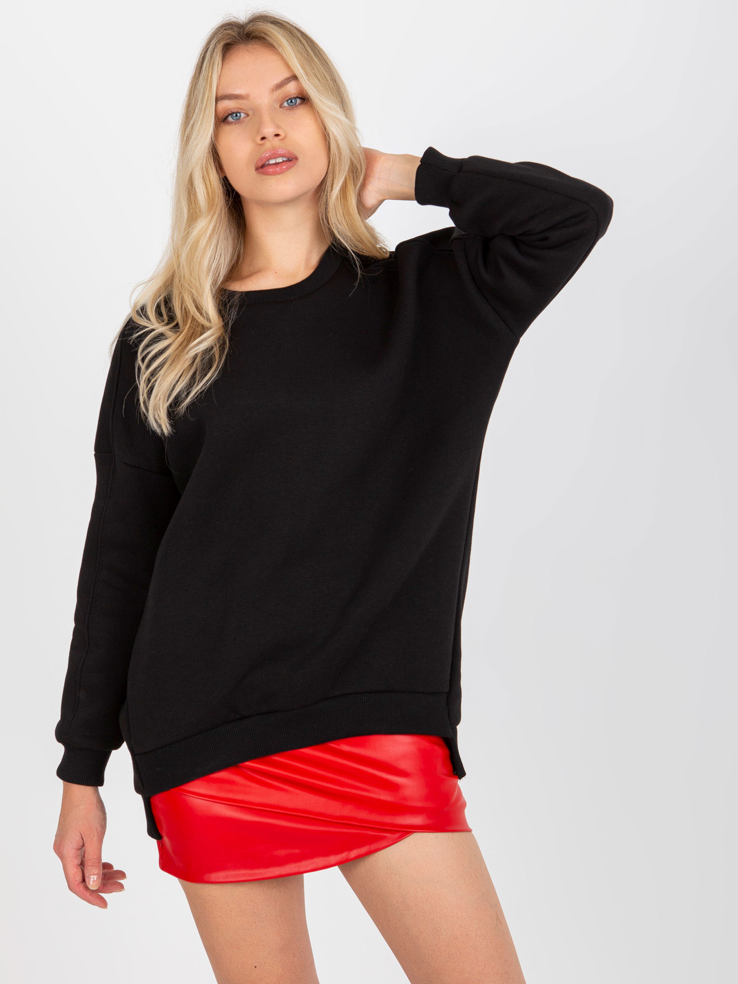 Čierna voľná basic mikina RV-BL-8261.51-black Veľkosť: ONE SIZE