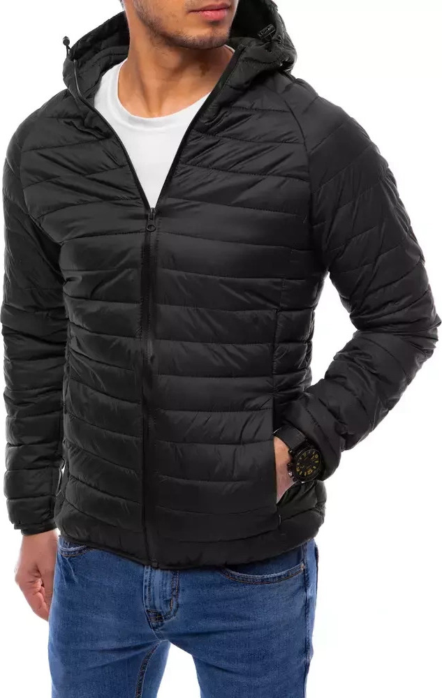 Čierna pánska prešívaná bunda TX4010 Veľkosť: 2XL