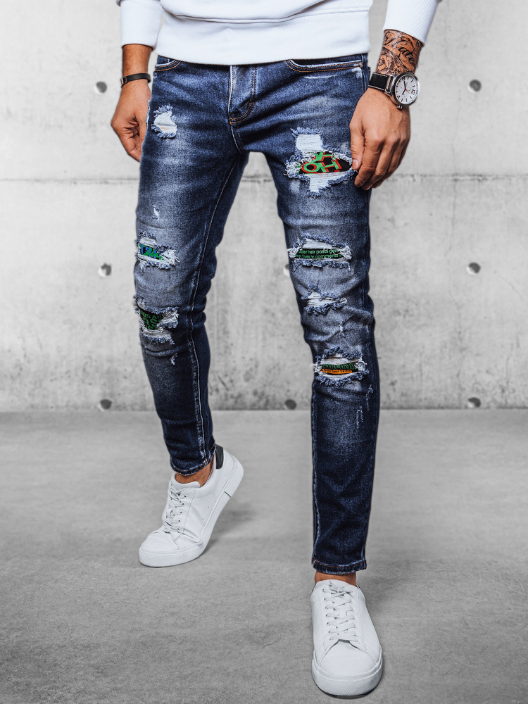 Tmavomodré rifle s odreninami UX4100 Veľkosť: 32