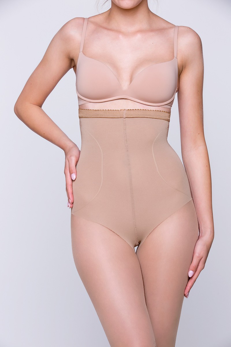 Pančuchové nohavice so sťahovaním Gabriella High Shaper 718 20 den Veľkosť: L, Barva: Béžová