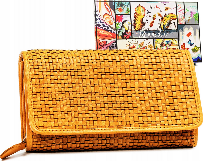 Rovicky Horčicová mriežkovaná peňaženka V248 [DH] R-614-DDW Veľkosť: ONE SIZE