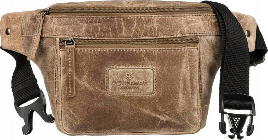 Peterson Béžová kožená ľadvinka [DH] PTN BP-2-HUN Veľkosť: ONE SIZE